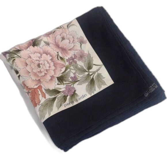 Pierre Cardin 💯% Silk Floral Print Luxury Scarf – 30x30-In Women’s Accessories - Picture 3 of 13